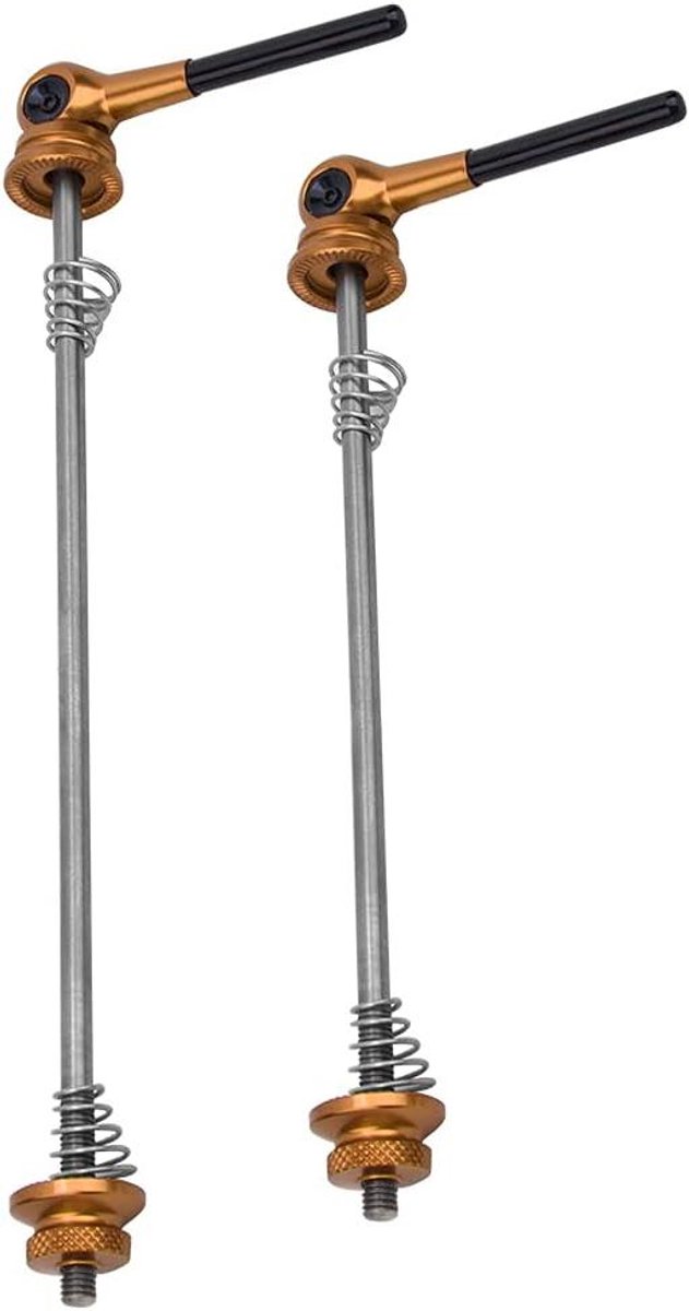 Fiets Snelspanners - Wiel Bevestiging - Fiets Onderhoud - Lichtgewicht Titanium - 2 Stuks - Goud
