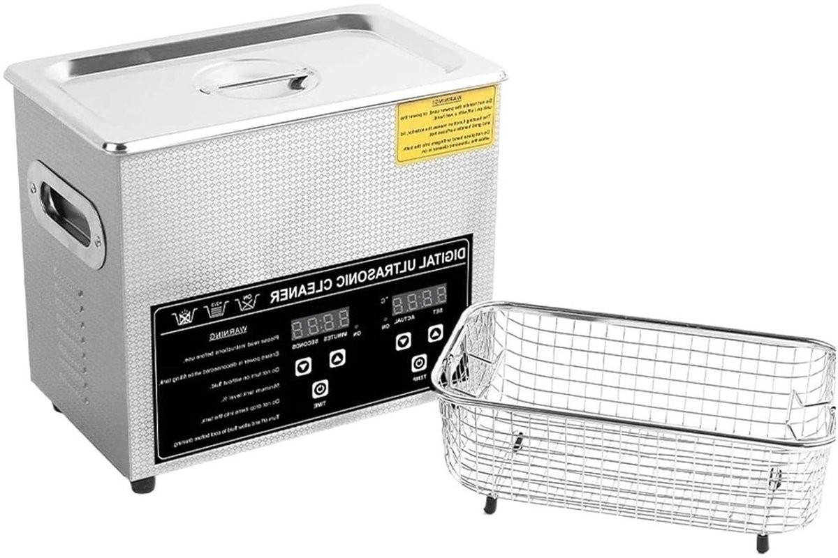 Ultrasone Reiniger - Schoonmaakapparaat - Onderdelen Reinigen - Verwarmbaar Digitaal - 6L Capaciteit - Zilver