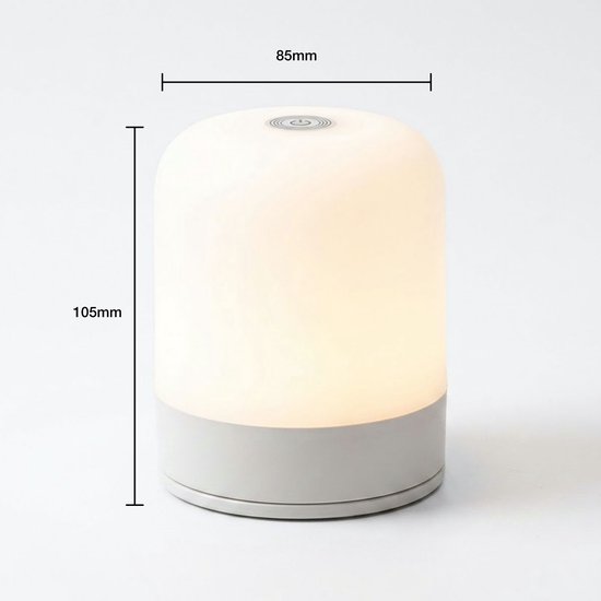 Nordiux LED Campinglamp Oplaadbaar – Dimbaar Nachtlampje – 3 Lichtstanden – Draadloos & Compact – Voor Camping, Reizen en Slaapkamer — afbeelding 4
