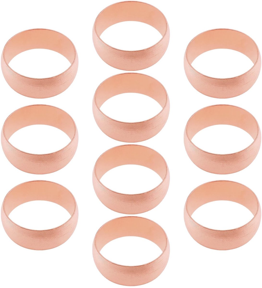 Dailygoods - Dailygoody - Koper Compressie Olijven - 10 Stuks - Geschikt voor 18mm Leidingen - Hoogwaardige Koper - Voor Warm- en Koudwaterinstallaties