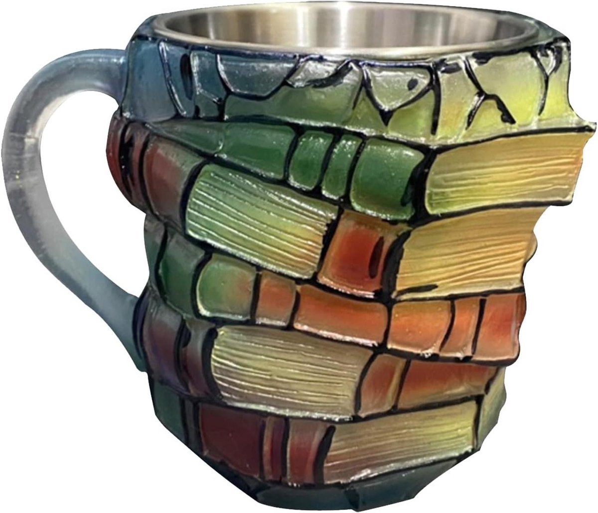 Boek Mok - Decoratieve Beker - Drank Momenten - Literaire Thema - 16.5 cm - Vintage