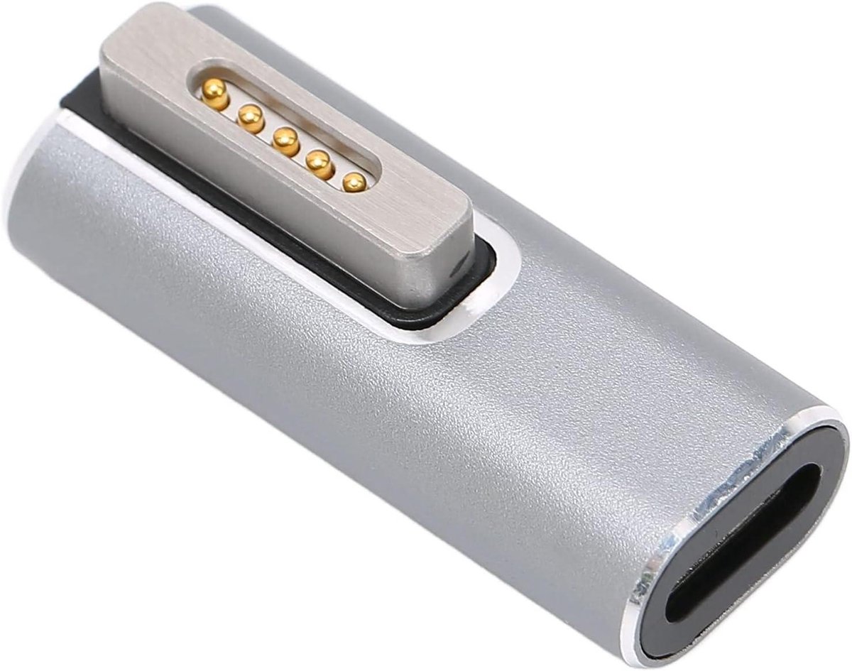 Magnetische Adapter - USB C Converter - Snel Opladen - Veilig Laden - 5A Stroom - Grijs
