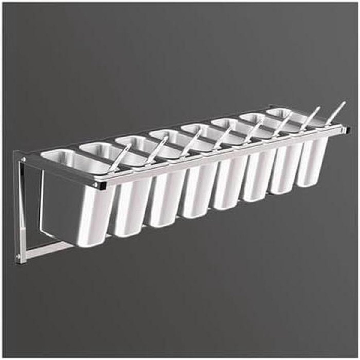 Kruidenrek - Organizer Plank - Keuken Opslag - Roestvrij Staal - 90.7x21x21cm - Zilver