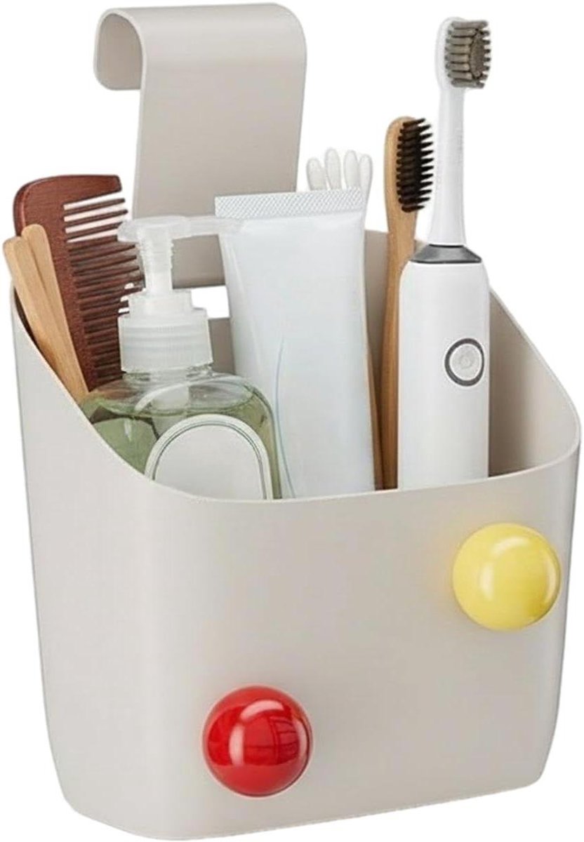 Mand met haken - Bed organizer - Ruimte organiseren - Verstelbare haak - 18 x 19 x 9.5 cm