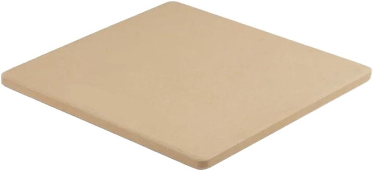 Pizzasteen Vierkant - Baksteen Oven - Knapperige Korst - Gelijkmatige Warmte - 305x305cm - Bruin