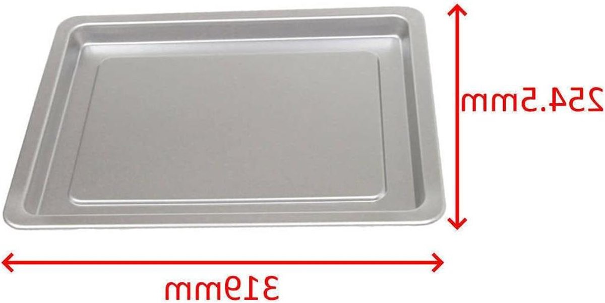 Bakplaat Oven - Bakplaat Accessoire - Bakken Thuis - Vaatwasserbestendig - 319x254.5 mm - Zilver