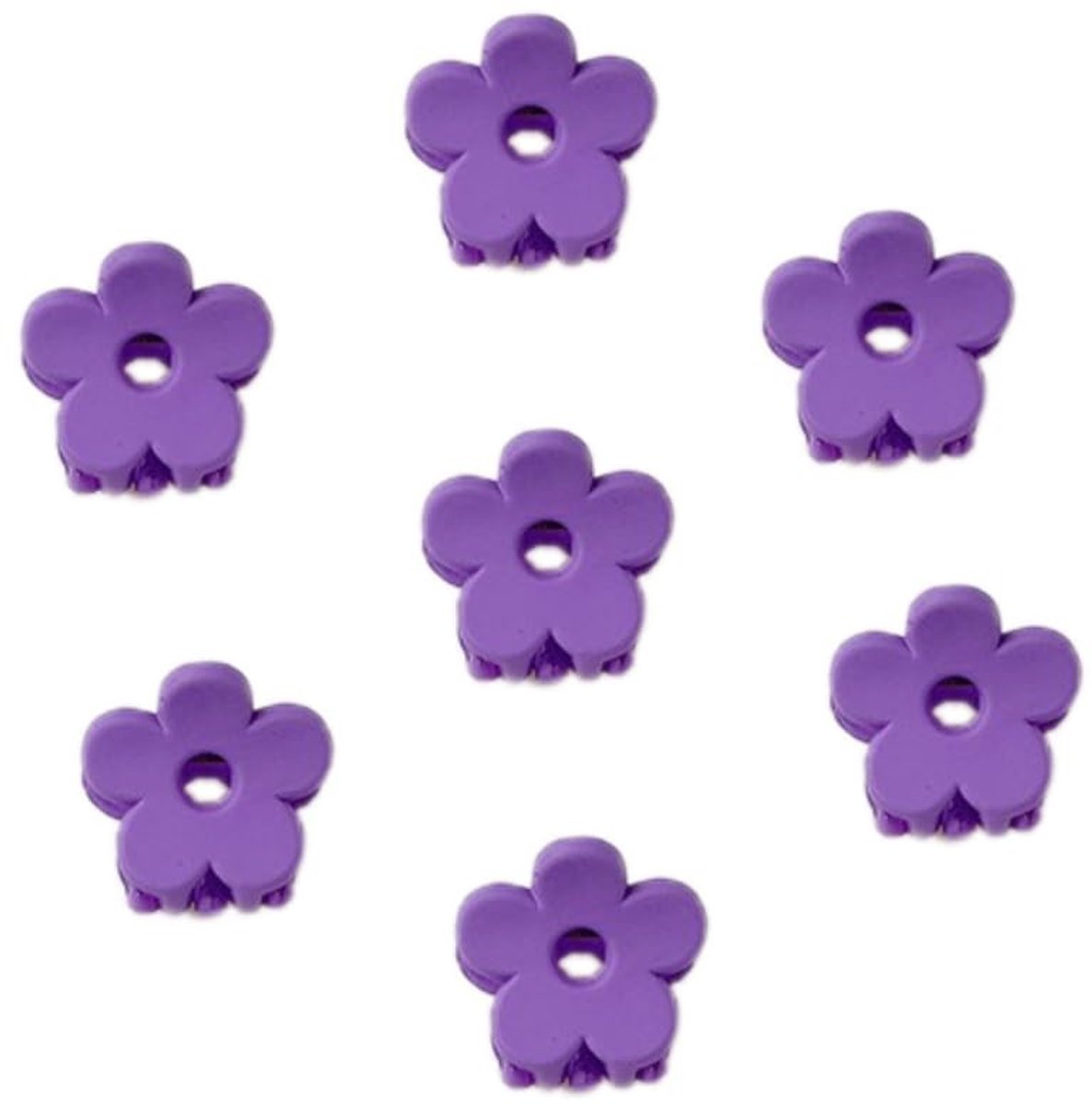 Cosensi - Dailygoods - Set van 7 Mini-Bloemenhaarklemmen voor Dames in Diverse Kleuren