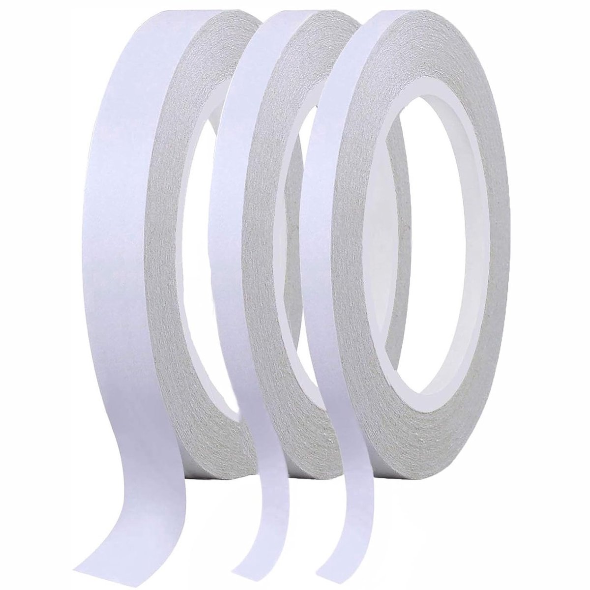 Dubbelzijdige zelfklevende tape voor knutselprojecten, scrapbooken en kaarten maken - 3 rollen (breedte 0.2/0.5 cm) met multifunctionele heldere tape