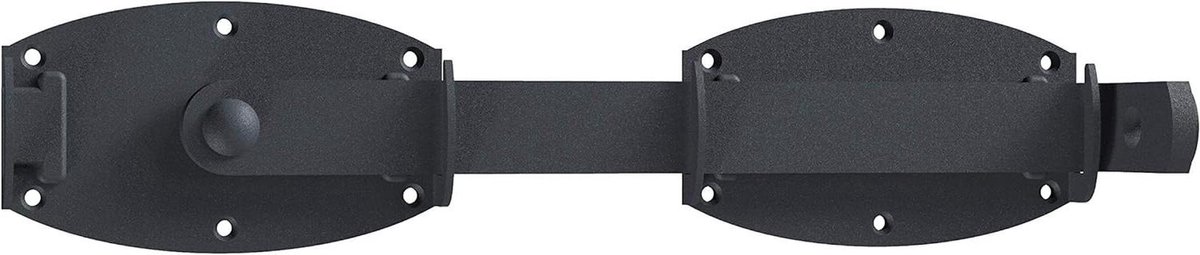 Poort Sluiting - Dubbele Poort - Hek Beveiligen - Verzinkt Staal - 375 mm Lengte - Grafiet