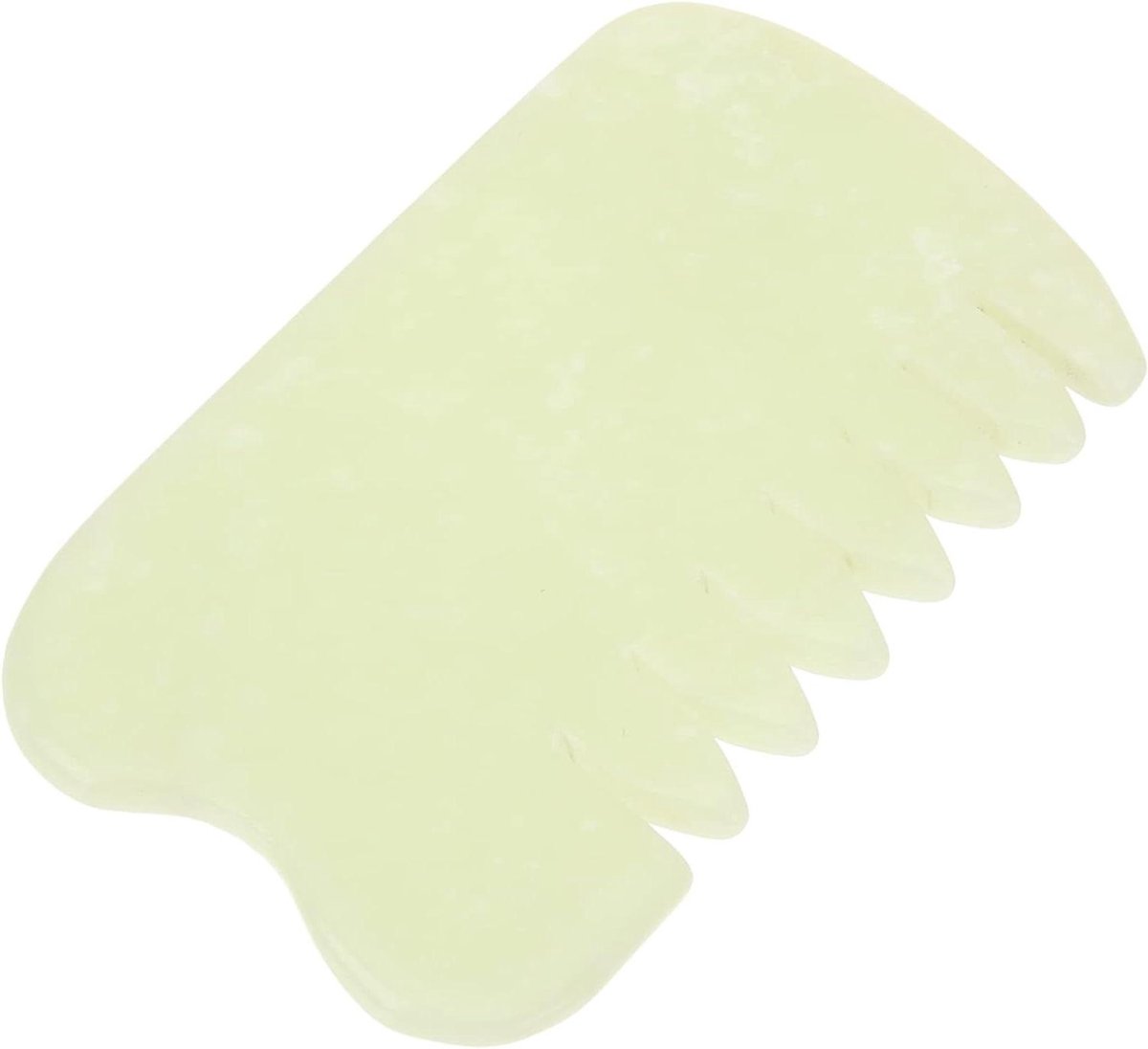 Jade Kam - Massage Tool - Hoofdhuid Ontspanning - Natuurlijk Jade Materiaal - 9 x 5.5 cm - Groen