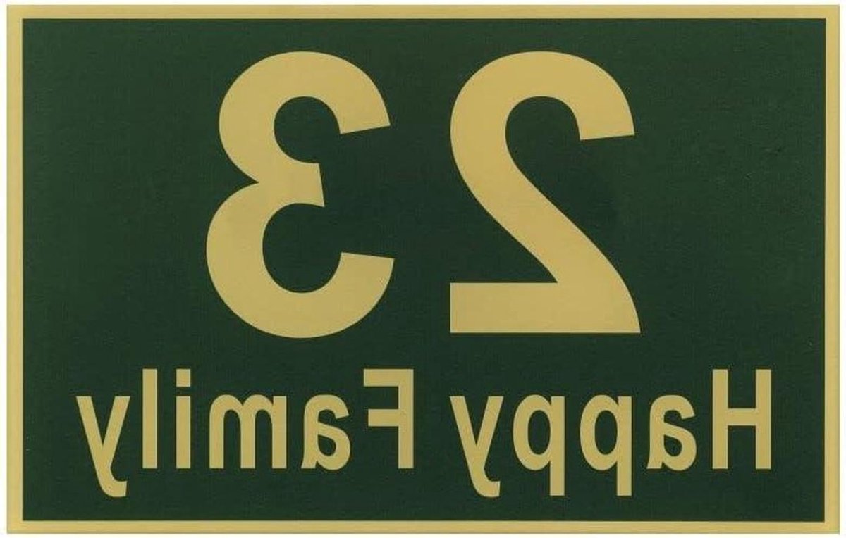 Huisnummer Plaquette - Adresbord Deur - Huis Herkenning - Weerbestendig Metaal - 160x110mm - Zwart