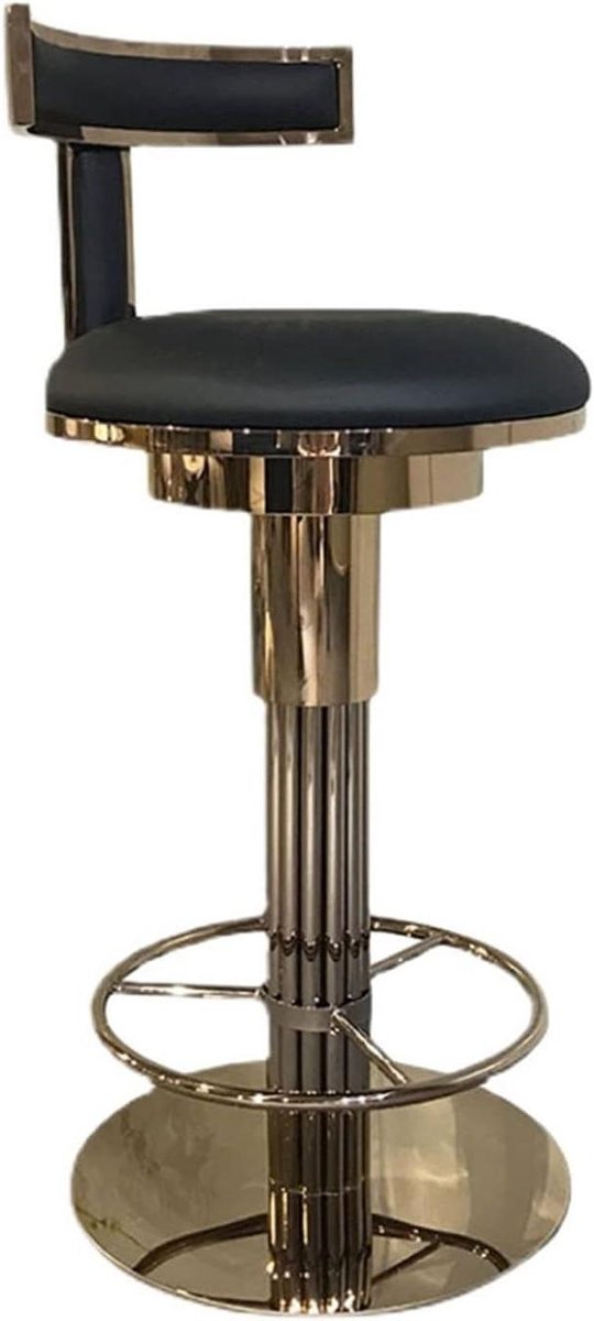 Barkruk - Barstoel - Ontbijt Restaurant - 360° Rotatie - 65-75 cm - Zwart