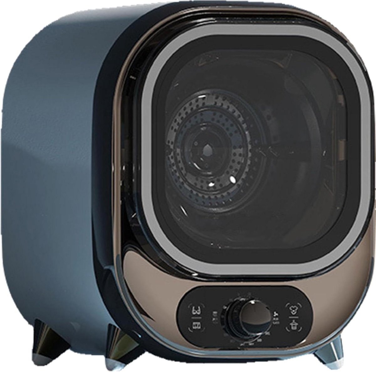 Kleine Wasdroger Compacte Droger Snel Kleding Drogen Blauwlicht Technologie 08 kg Capaciteit Bruin