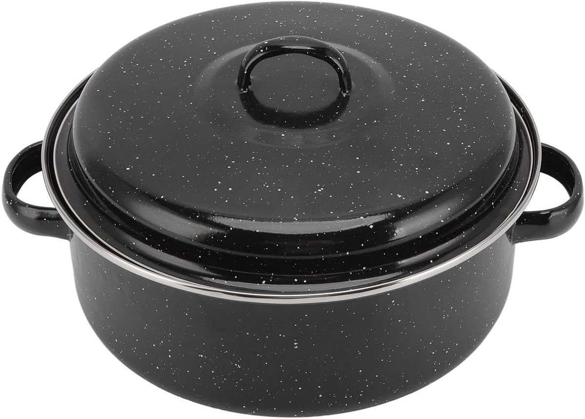 Ovenschaal - Kookpan - Gerechten Bakken - Circulerende Hitte - 26CM - Zwart Gespikkeld