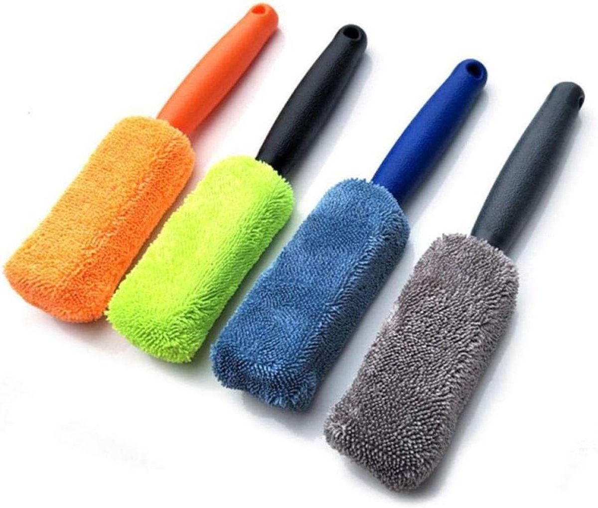 Microfiber Wielborstel - Velgborstel - Auto Reinigen - Zachte Vezels - 27 cm - Grijs