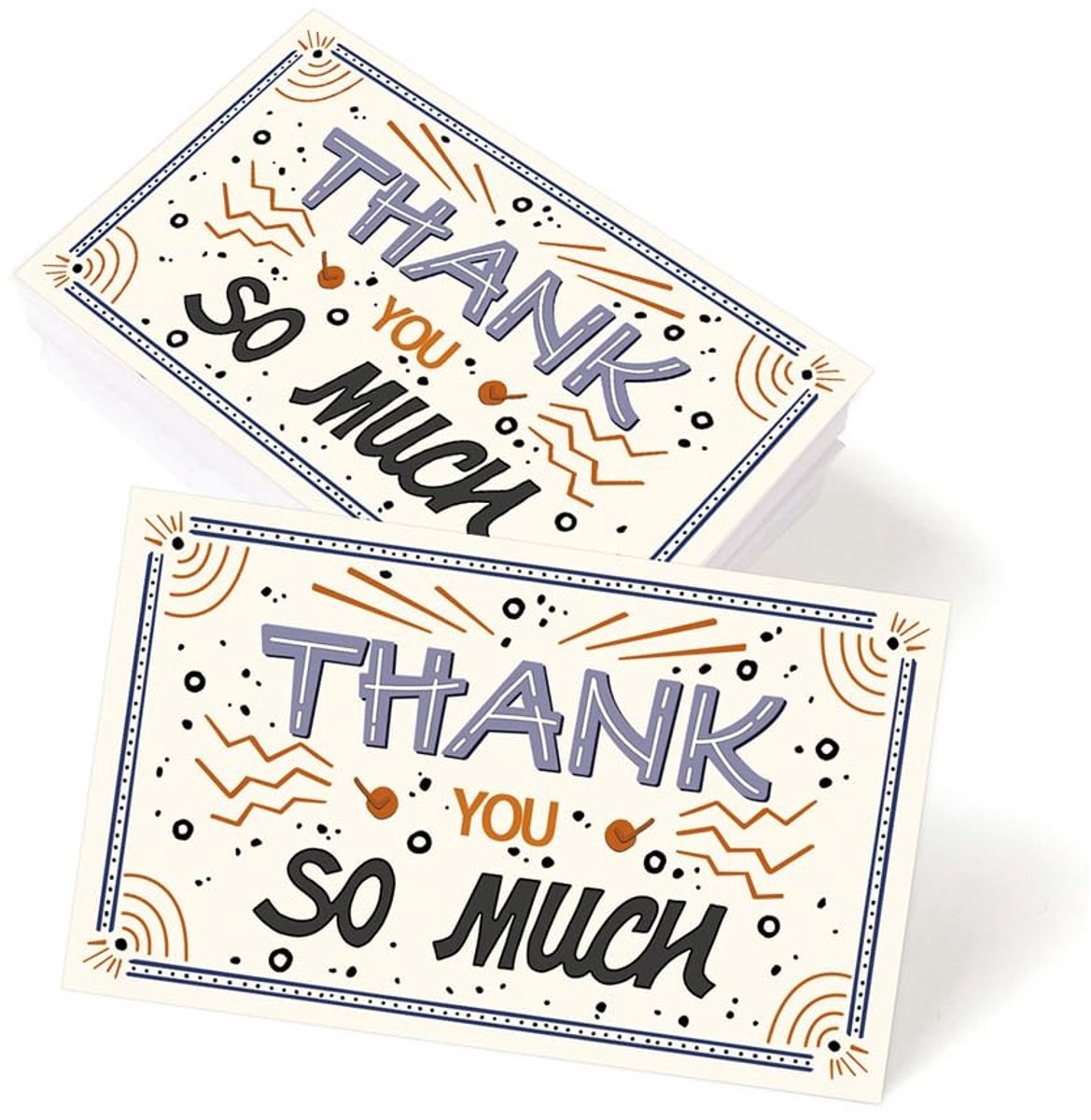 Dailygoods - 200 Stuks Bedankkaarten voor Diverse Gelegenheden