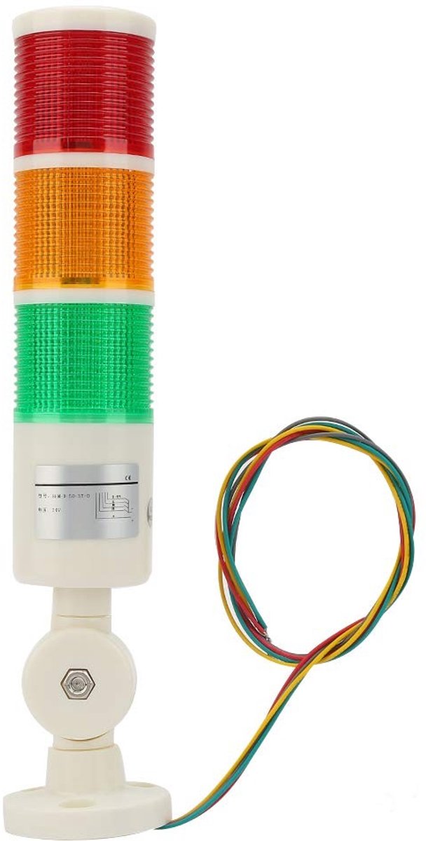 Dailygoods - 24VDC LED Torenlicht met Drie Kleurige Signalen