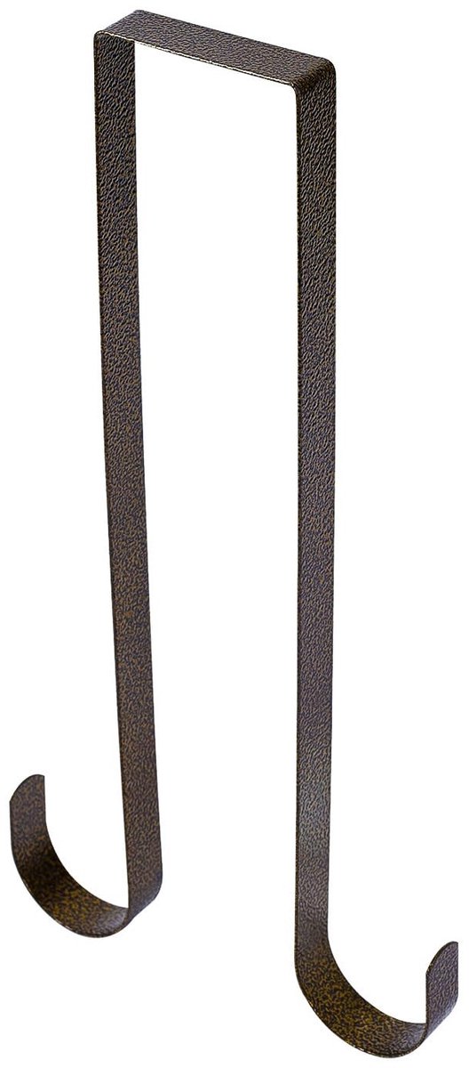 Dailygoods - Dailygoody - Dubbele Zijkranshanger - Krans Deurhanger Haak - Verstelbare Kranshaak - Bronzen - Kerstversiering - Perfect voor Deuren - Geschikt