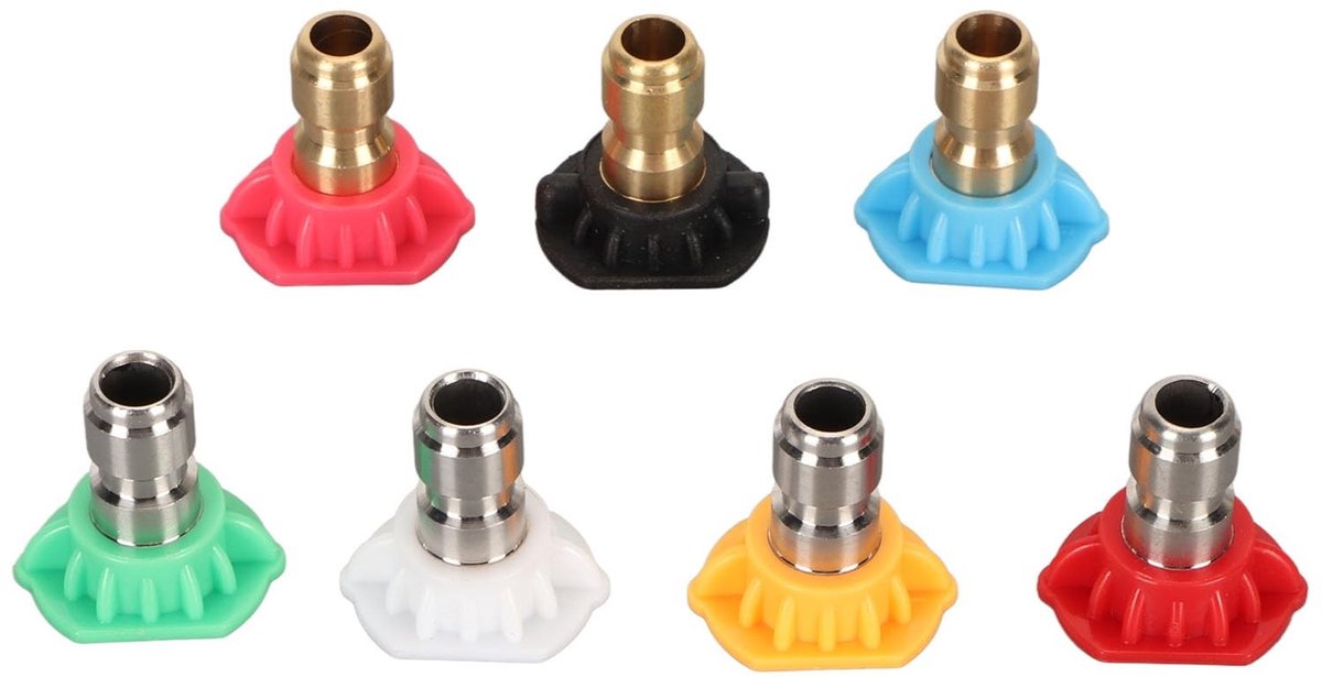 Dailygoods - Multifunctioneel Hogedrukwaterpistoolmondstuk met 7 Kleuren