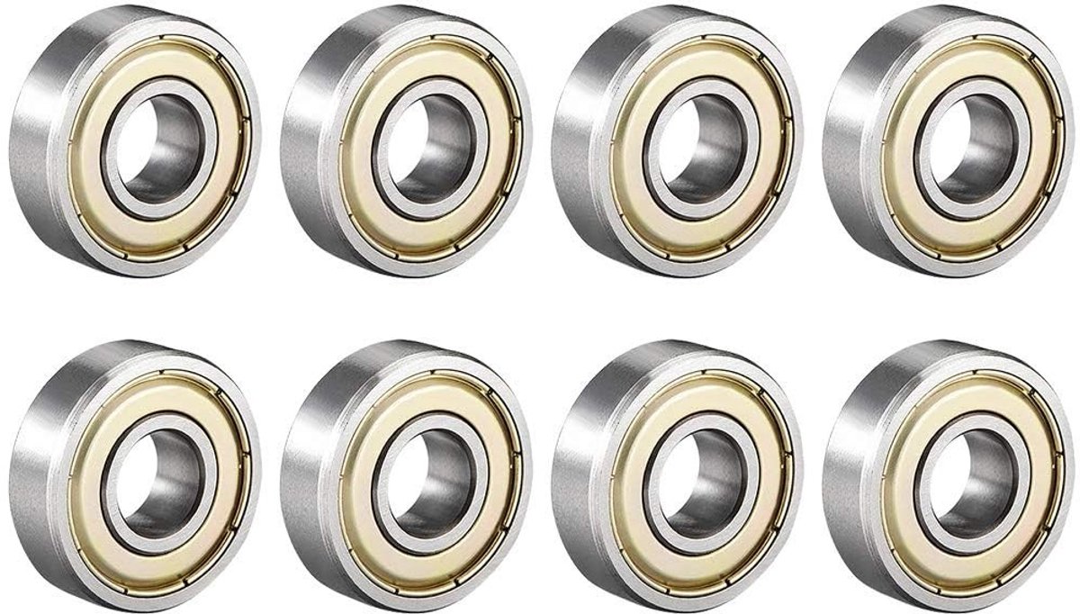 Dailygoods - Set van 8 Metalen Kogellagers 608ZZ voor Wielen en Skateboards