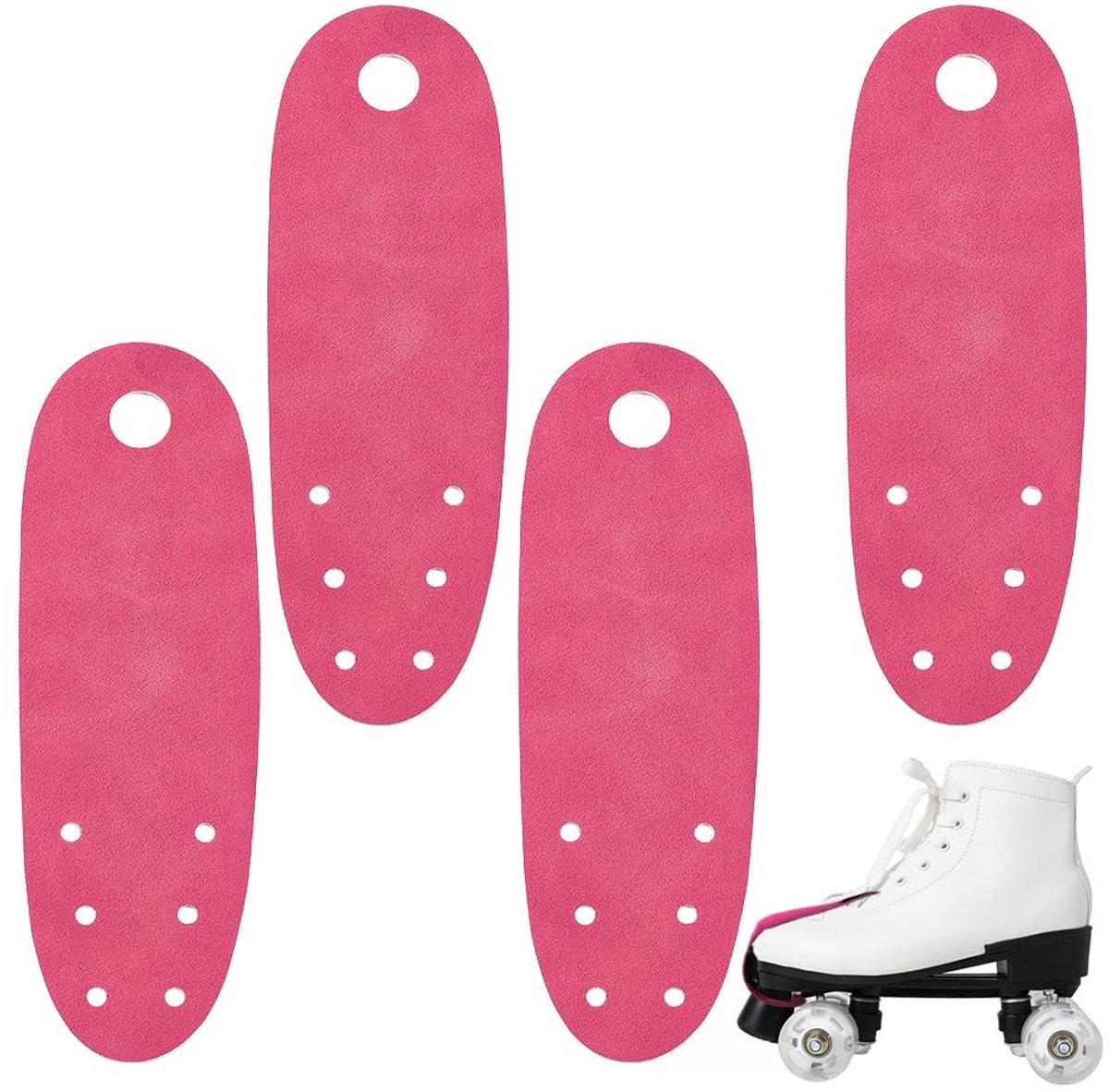 Dailygoods Teenbescherming voor Rolschaatsen van Imitatie Suède Roze