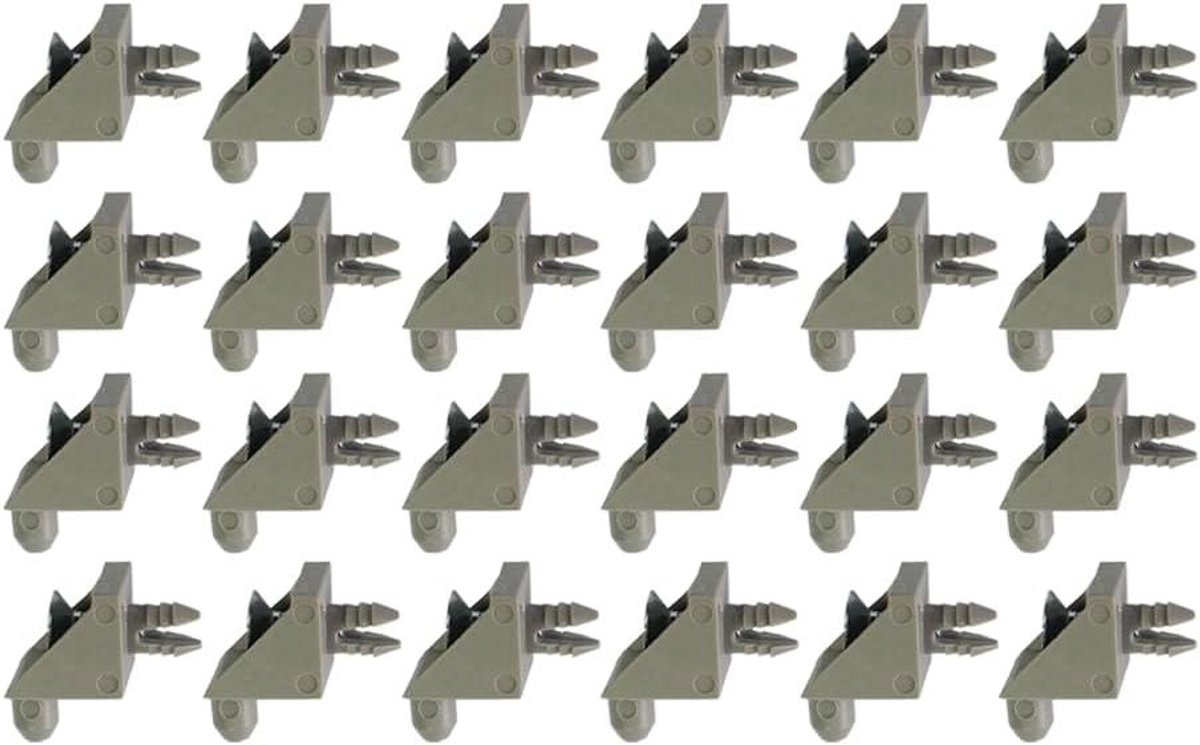 Plankdragers - Kaststeunen - Kast organiseren - Eenvoudige montage - 24 stuks - Grijs
