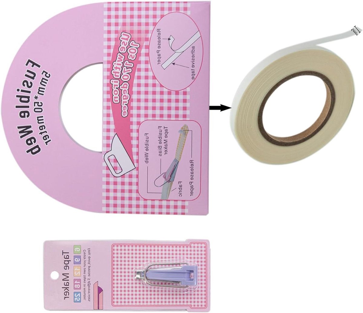 Biaisband Set - Naaigerei - Textiel Afwerken - Smeltbare Lijm - 5 Maten - Multicolor