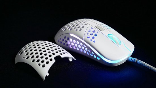 Gaming Muis - Lichte Muis - Intensief Gebruik - Modulaire Behuizing - Ultralicht - Wit — afbeelding 3