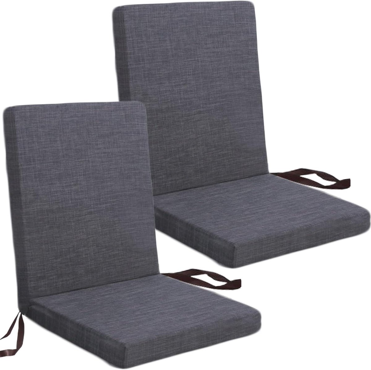 Tuinstoelkussens Hoge Rug - Ligstoelkussens Set - Buiten Zitten - Afneembare Banden - 118 x 48 cm - Meerdere Kleuren