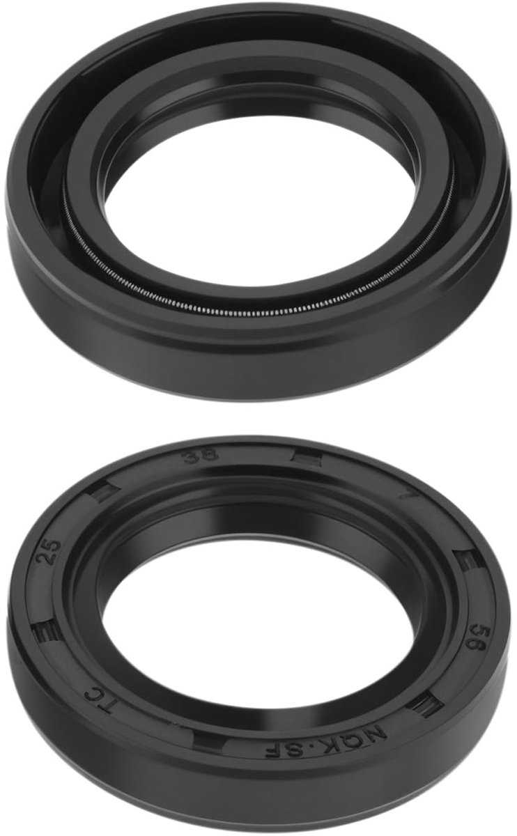 Innovra - Dailygoods - 2 Stuks Oliekeerring met Nitril Rubber Coating 25x38x7mm