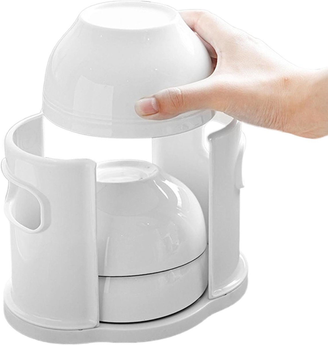 Kom Opberger - Afdruiprek Houder - Keuken Organiseren - Met Handvatten - 177 cm - Wit