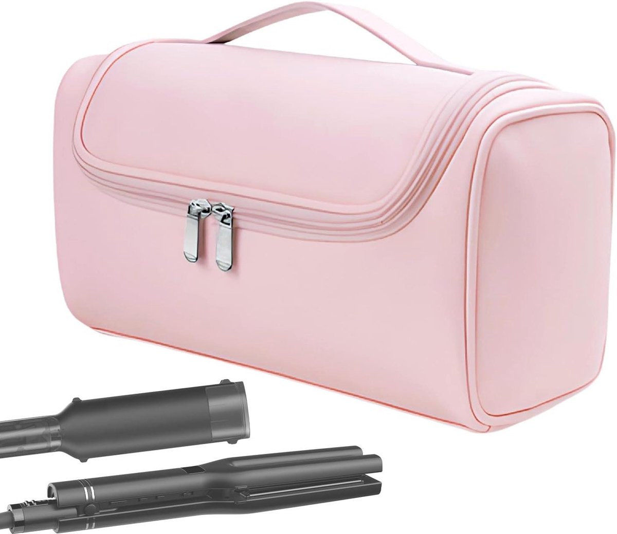 Haardrogertas - Reisetui Styling - Veilig Opbergen - Hittebestendig Materiaal - 35 x 18 x 10 cm - Roze