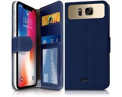 Smartphone Beschermhoes - Telefoon Portemonnee - Dagelijks Gebruik - Magnetische Sluiting Kaartvakken - N.v.t. - Blauw