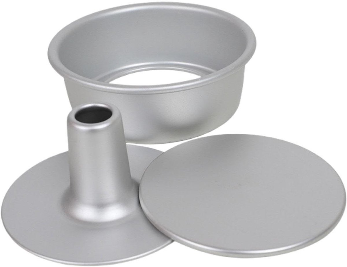 Taartvorm - Cakevorm ronde vorm - Zelf bakken - Losse bodem - 20 cm - Grijs
