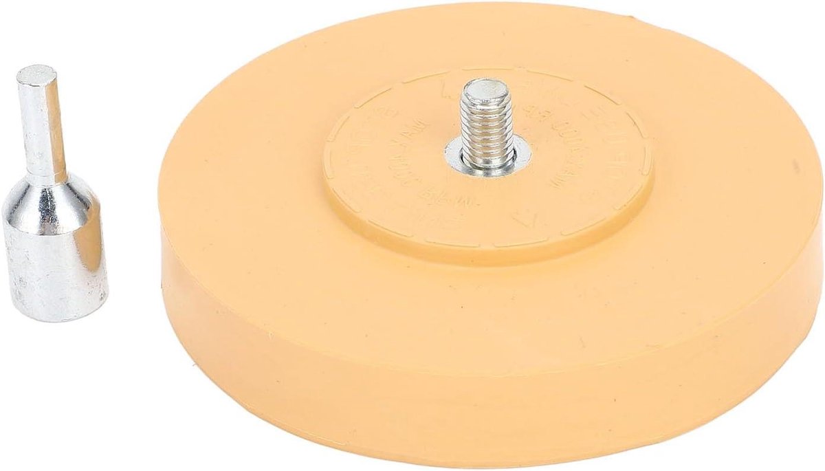 Rubberen Gum Wiel - Sticker Verwijderaar - Voertuigen Reinigen - Veilig Voor Lak - 4 Inch Diameter - Grijs