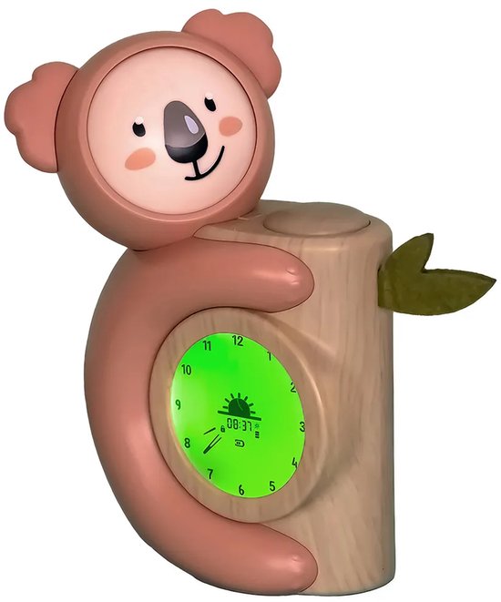 PABOBO Koala Slaaptrainer Kinderen - 3-in-1 LED Kinderwekker - Instelbare Nachtlamp - Bruin van PABOBO — afbeelding 2