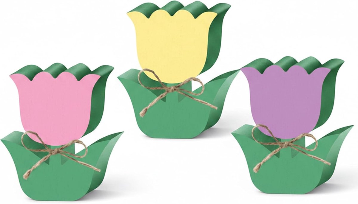 Houten tulpen, mini houten tulpen decor lente huisaccenten voor tafelblad schoorsteenplank