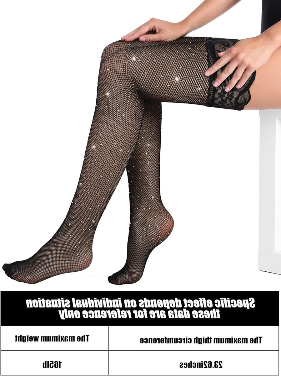 4 Paar Dames Halterloze Visnet Kousen, Kanten Kousen, Hoge Dameskousen voor Elegante Outfits