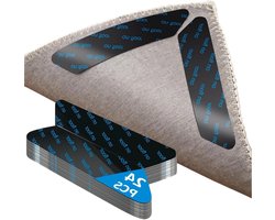 Antislipmatten voor tapijten, 24 stuks, herbruikbare tapijthouders voor houten en tegelvloeren, veilig en stevig