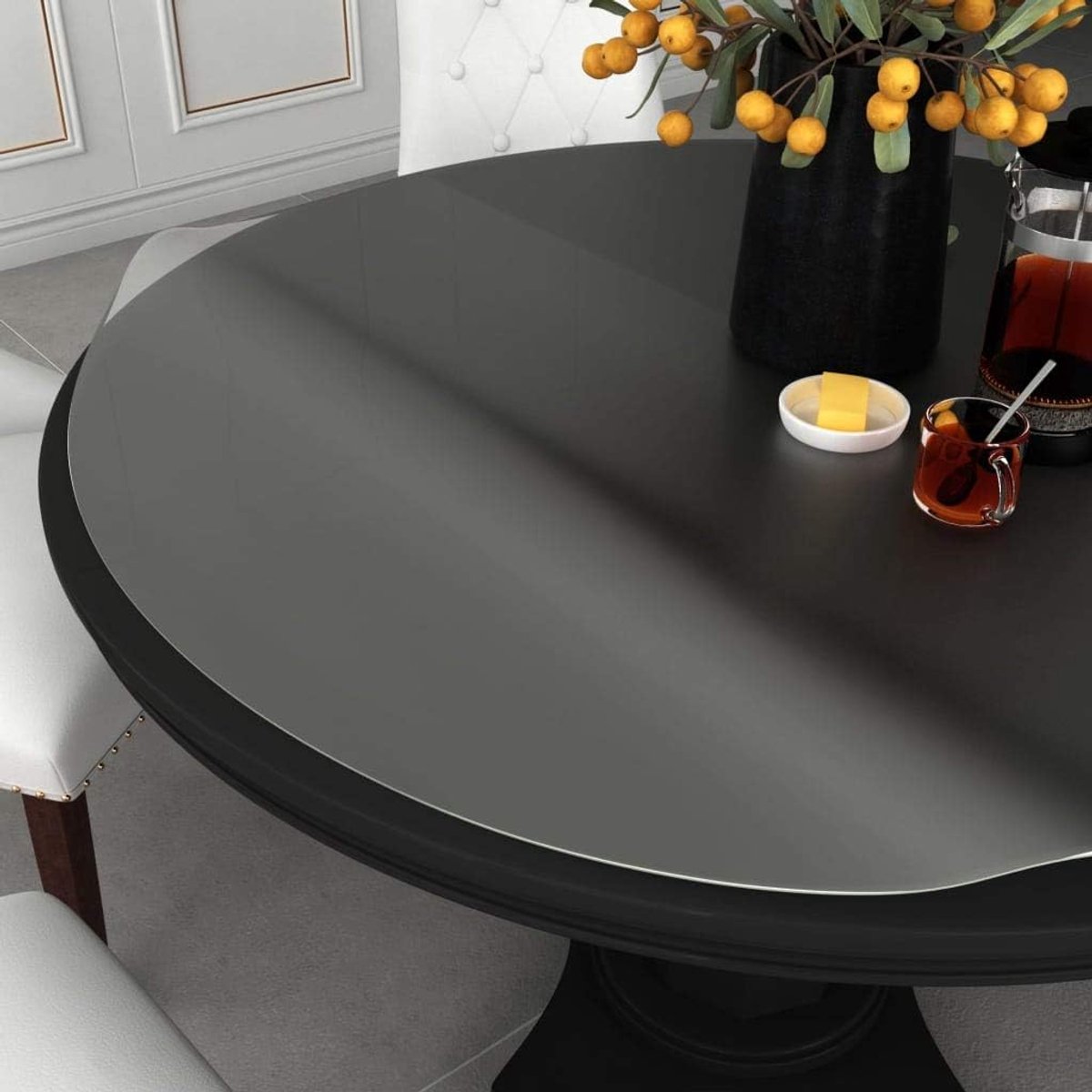 Tafelbescherming PVC - Tafelmat - Tafel Beschermen - Waterdicht Ontwerp - Ø 120 cm - Mat