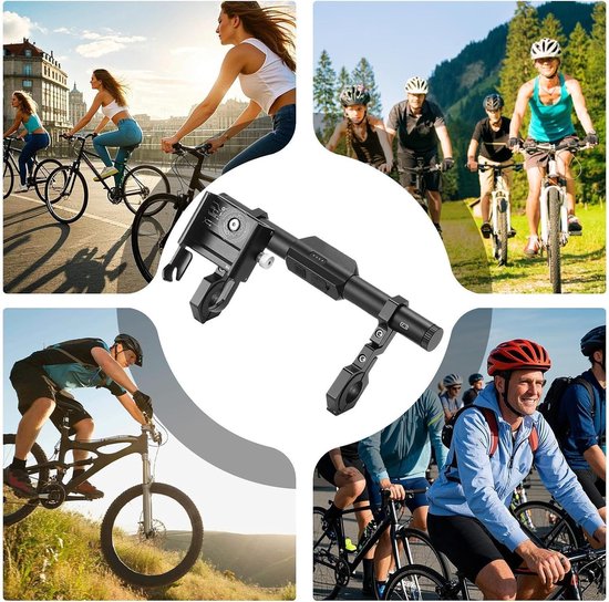 Stuurverlenger Fiets - Telefoonhouder Stuur - Veilig Fietsen - Geïntegreerd LED Licht - 23.2 cm Lengte - Zwart — afbeelding 5