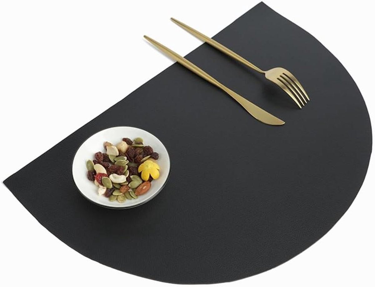 Leren Placemats - Tafelbeschermers - Eettafel Decoren - Dubbelzijdig Ontwerp - 42 x 28 cm - I