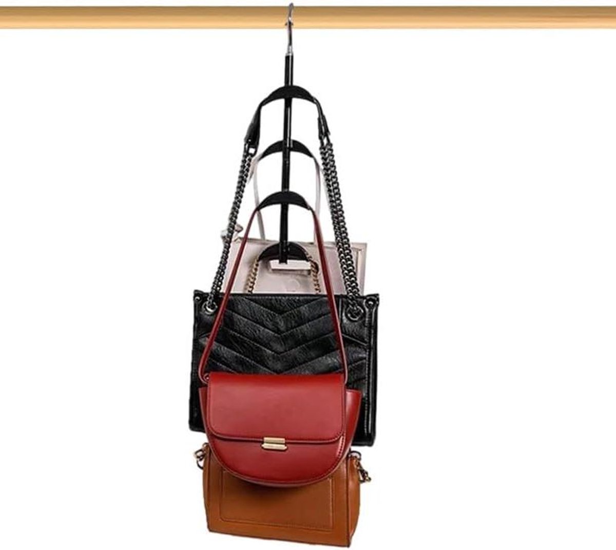 Tas organizer - Kast organizer - Ruimte besparen - Draaibaar mechanisme - 7.4 cm breed - Zwart