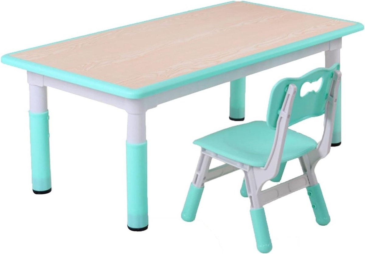 Kindertafel Stoelenset - Activiteitentafel Creahoek - Spelen en Leren - In Hoogte Verstelb