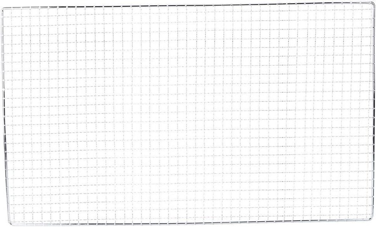 BBQ Grillrooster - Grillmat - Buiten Koken - Gelijkmatige Warmte - 50x30cm - Zilverkleurig