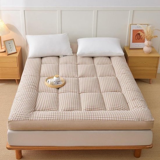 Opvouwbare Futonmatras - Dikke Mat - Comfortabel Slapen - Draagbaar en Ademend - 150 x 200 cm - Grijs — afbeelding 2