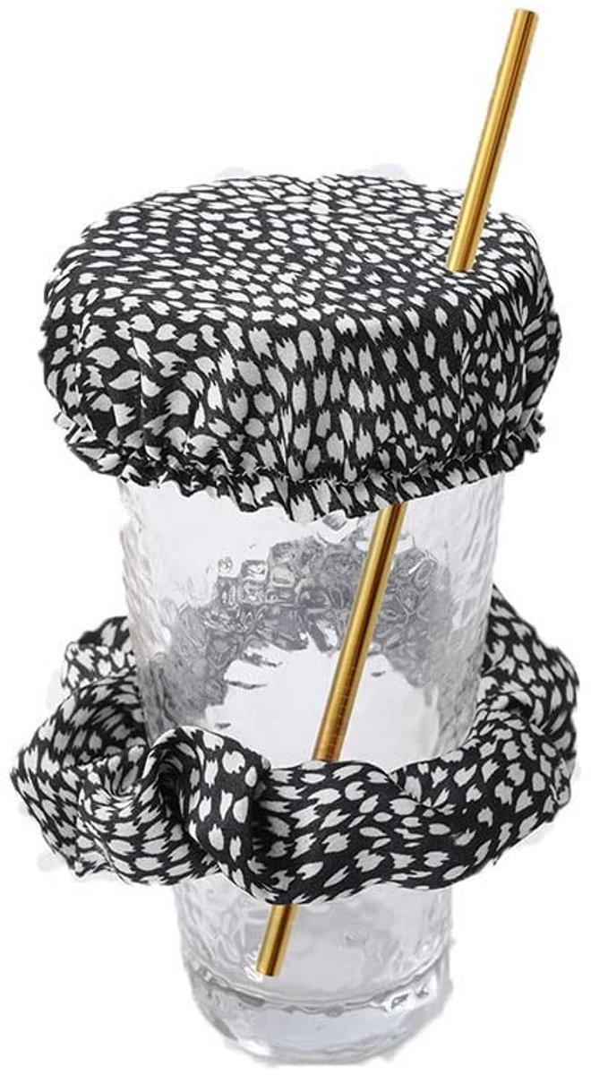 Innovra - Herbruikbare Drink Cover Scrunchie voor Cups - Wit