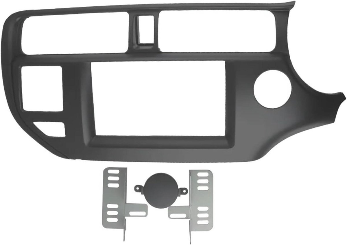 Radio Fascia Frame - Stereo Paneel - Auto Interieur - Naadloze Pasvorm - Dubbel Din - Zwart