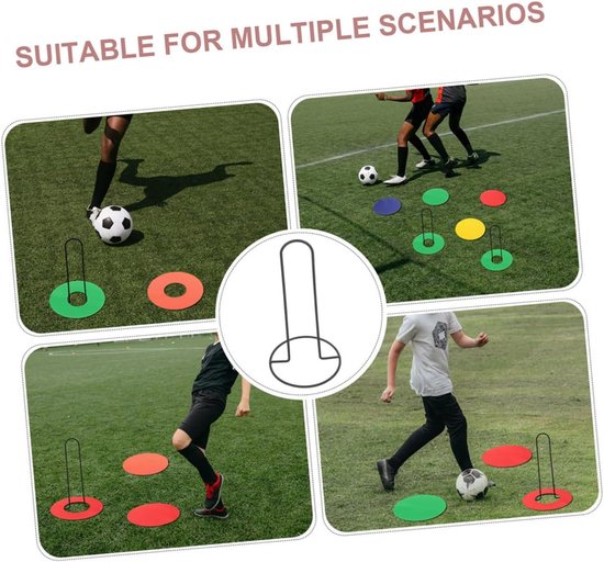Voetbal Trainingskegels - Kegelhouders - Sport Training - Robuuste Metalen Basis - 21 x 10 x 10 cm - Zwart — afbeelding 4