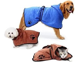 Dog Bathrobe Quick Dry Pet Dog Bath Towel for Small Medium Large Microfiber Warm Dog Clothes Paw Grooming Pet Drying Towel